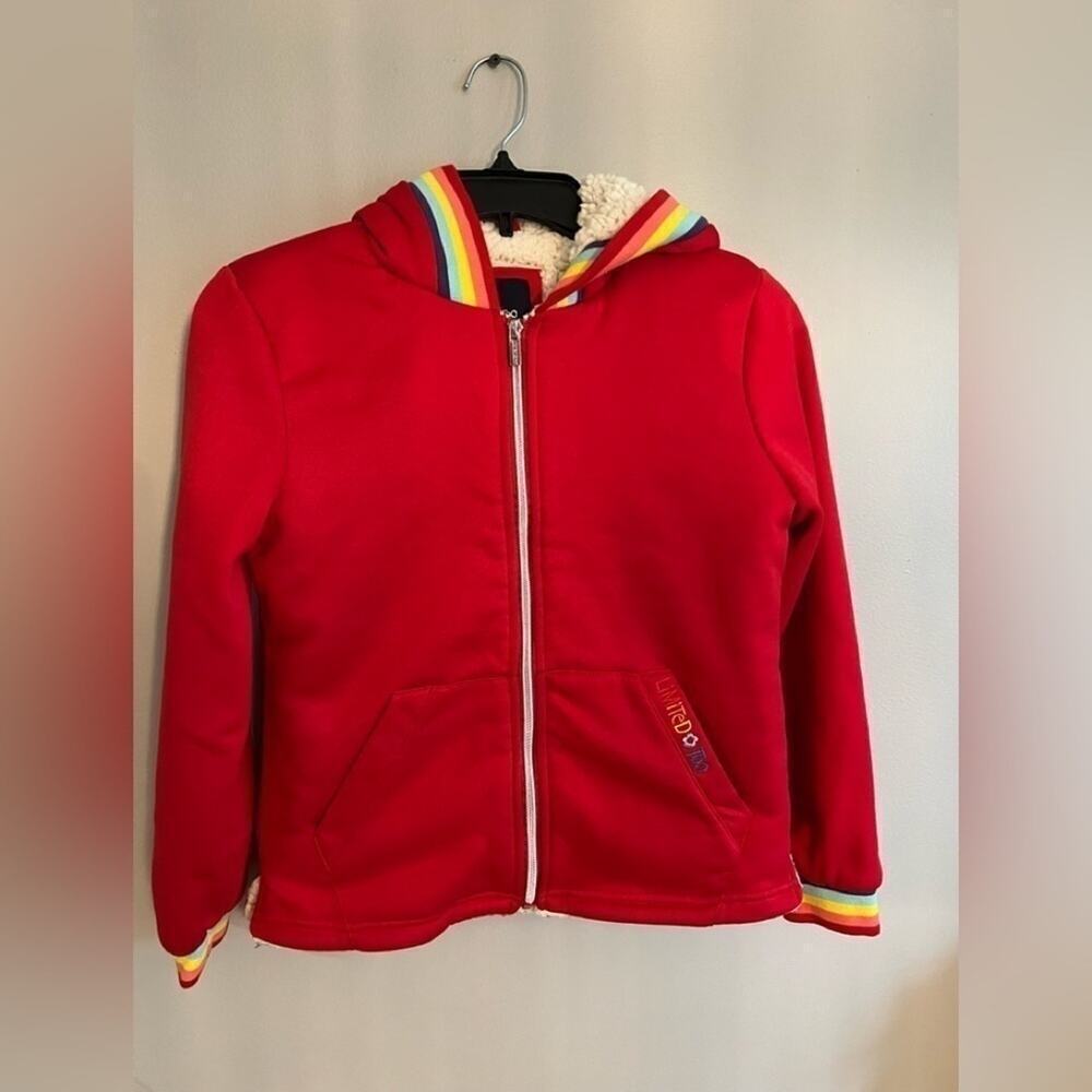 LIMITED TOO GIRLS SHERPA LINED “HOODIE” JACKET SIZE 10-12 WORN ONCE
